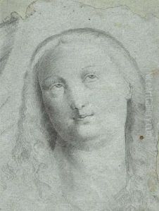 Head Of A Woman Looking Up by Gaudenzio Ferrari