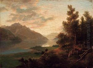 Veduta Del Lago Di Ledro by Giovanni-Battista Camuccini