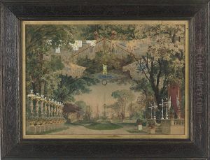Set Garden Design For A Production At La Scala, Milan Set Garden Design For A Production At La Scala, Milan