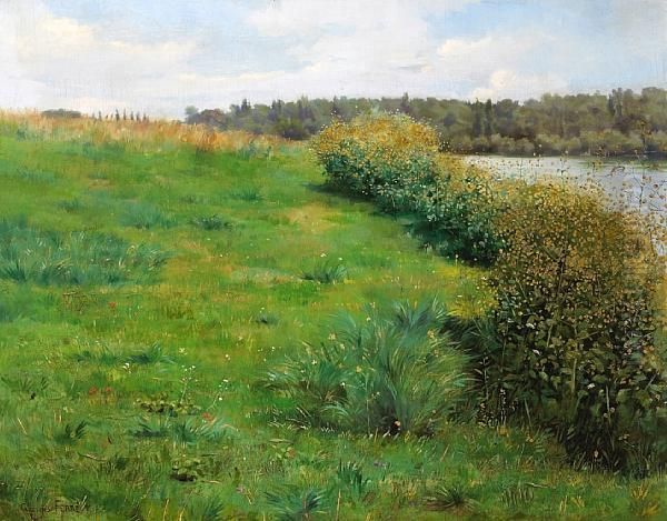 A River Landscape In Summer - view 1