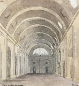 The Salle Des Pas Perdus, Palais Du Justice, Paris by Benjamin Ferrey