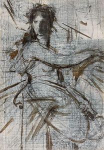 Figure Feminine Drapee by Gabriel Joseph Marie Augustin Ferrier