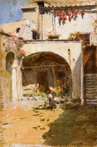 Contadina Nel Cortile