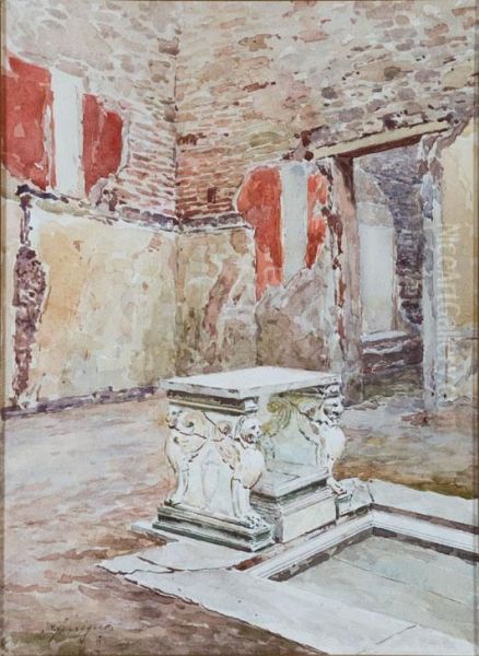Cortile Pompeiano Con Altare - view 1