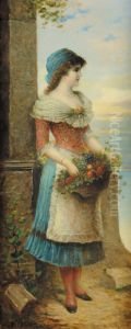 Ritratto Di Fioraia by Egisto Ferroni