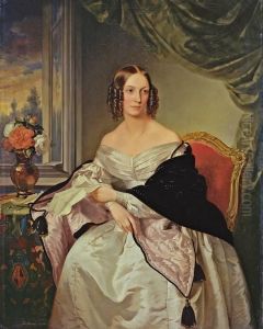 Damenbildnis (baronin Ottilie Bibra?)