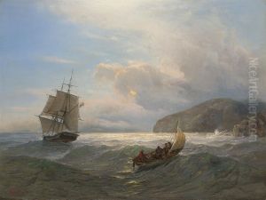 A Russian Brig In Crimean Waters At Dusk