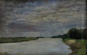 Krajina S Riekou by Arpad Feszty