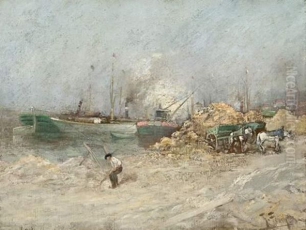 Dechargement Du Sable Dans Un Port - view 1