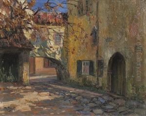 Hauserwinkel Mit Torbogen In Einem Mittelalterlichen Stadtchen