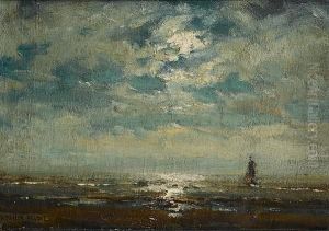 Moonlight On Katwijk Strand by Arthur Feudel