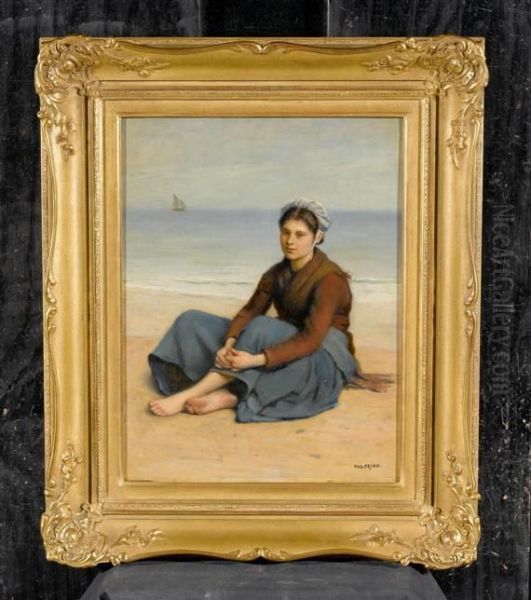 Girl On A Beach - view 1