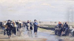 Femme Sur La Plage by Jacques Eugene Feyen