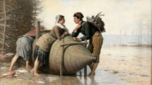 Rencontre Pres Du Rivage by Jacques Eugene Feyen