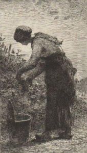 Cueilleuse De Raisins by Francois Nicolas Augustin Feyen-Perrin