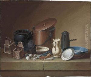 Still Life With Crockery by Johann Rudolf Feyerabend