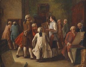 The Art Lover In The Artist""""""""s Studio by Benjamin Eugene Fichel