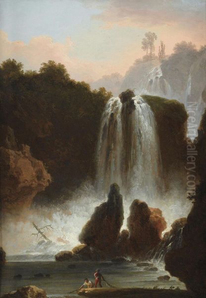Paysage De Cascades En Italie Anime De Personnages; - view 1