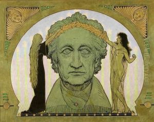 Monumentale Goethe-buste by Hugo Hoppener Fidus