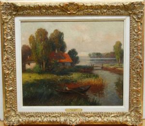 "ruderer Am Seeufer" by Anton, Antonia Fiedler