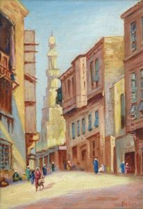 Cairo Street Scene by Bernard Fiedler