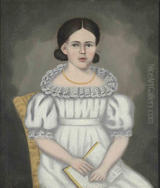 Portrait Of A Young Girl In A Yellow Chair - view 1