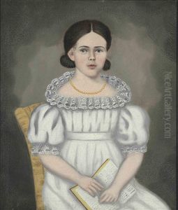 Portrait Of A Young Girl In A Yellow Chair by Erastus Salisbury Field