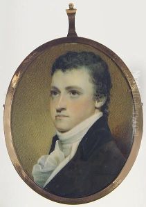 Nicholas Waln, Wearing Brown Coat With Black Collar, White Waistcoat, Frilled Chemise And Stock. by Robert Field