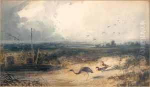 Animaux Au Bord De L'etang by Newton Fielding
