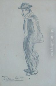 Hombre Con Bufanda by Juan Carlos Figari Castro