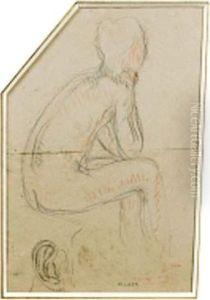 Etude Pour Le Tableau Jeune Enfant Assis Devant La Mer