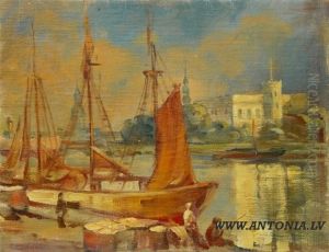 View From Agenskalna Bay by Alberts Filka