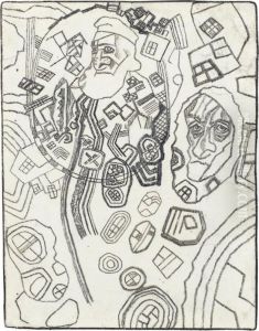 Two Figures by Pavel Nikolaevitch Filonov