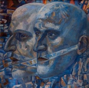 Due Volti Con Astrazione by Pavel Nikolaevitch Filonov