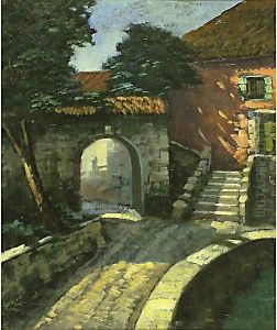 Verso: "paesino Verso Sera" by Arturo Finazzer