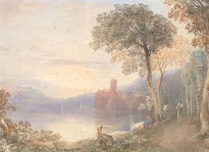 Lake Landscape by Francis Oliver Finch