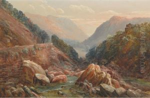 Looking Down The Lledr Valley From Pont-y-pant Near Bettws-y-coed