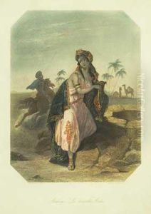 Egipto, Las Inundaciones Del Nilo / Arabia, La Doncella Arabe by Edward Francis Finden