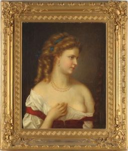 Brustbildnis Einer Jungen Dame by Anton Fink