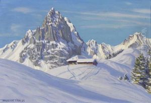 Winterliche Berglandschaft by Waldemar Fink