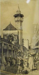 An Old Bazaar, Tunis by Joseph Finnemore