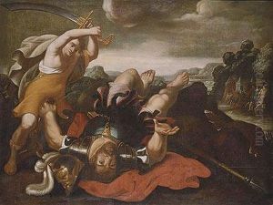 David Luchando Con Goliat by Paolo Domenico Finoglia
