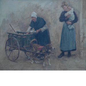 The Dog Cart by Marie-Francois-Firmin Girard