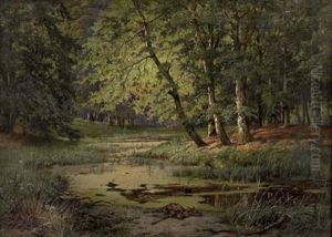 Am Waldbach by Adolf Fischer