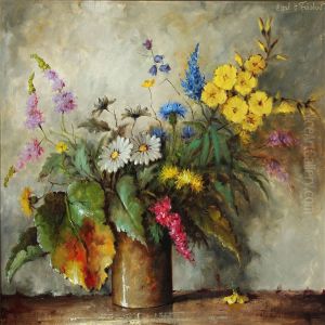 Still-life With Flowers In A Vase by Carl Holger Fischer