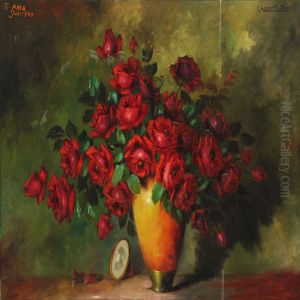 Still Life With Roses by Carl Holger Fischer