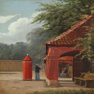 View From Copenhagen, With Guards At The Citadel by Edmund Fischer