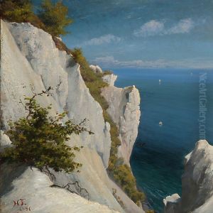 Summer Day At Mons Klint, Denmark by Hans Christian Fischer