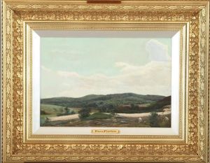 Landscape With Figures And Sheeps by Hans Christian Fischer