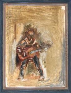 Gitarrespieler by Heinrich Fischer